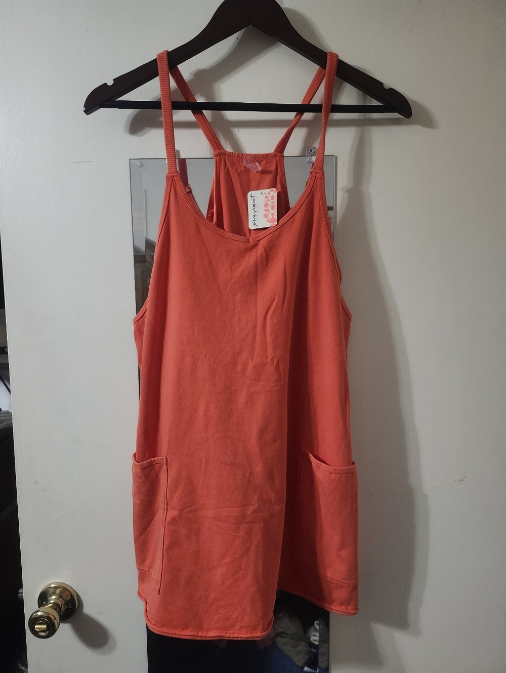 NWT Free People Hot shot mini dress Size medium Cherry Tomato